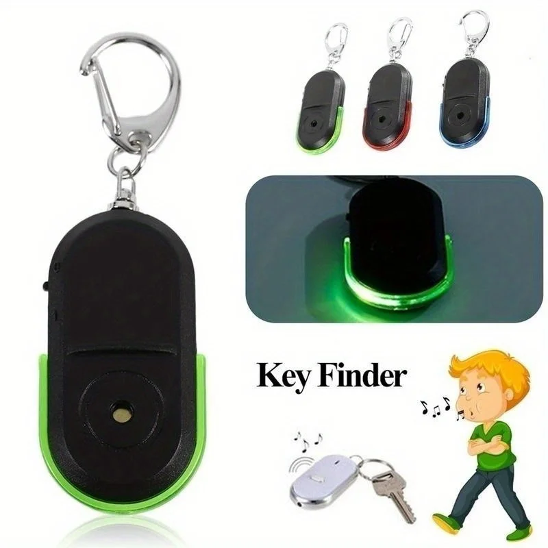 3 Stück Anti-Lost Alarm Key Finder Locator Schlüsselanhänger für Männer, Whistle Sound LED Licht Schlüsselanhänger