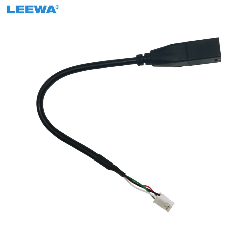 

LEEWA Car Audio Radio 4Pin Connector to USB Input Wire Adapter For Toyota Camry Corolla Mazda Standard Original Auto USB Cable