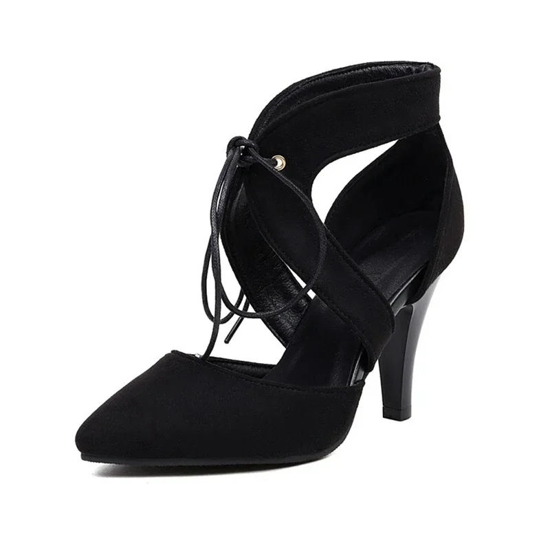 

BLXQPYT zapatos de mujer 2022 Sandals Women Pointed Toe Cross Strap Elegant Party Wedding High Heels Shoes Plus Size 33-46 Q66-3