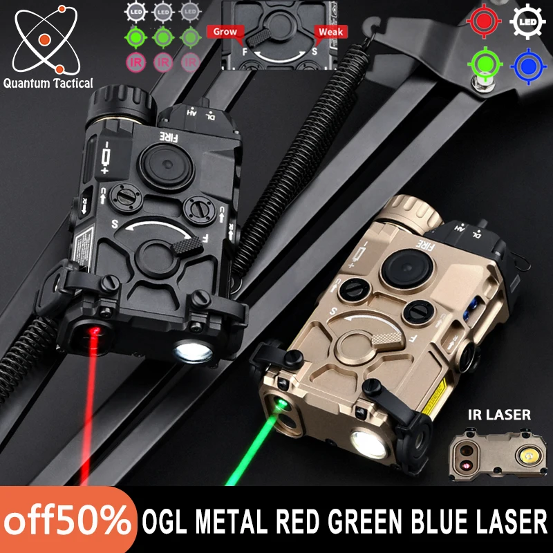 

Tactical Wadsn OGL Laser Airsoft Red Green Infrared IR Lasers Strobe Flashlight ogl Hunting Aiming Weapon Sight Fit 20mm Rail
