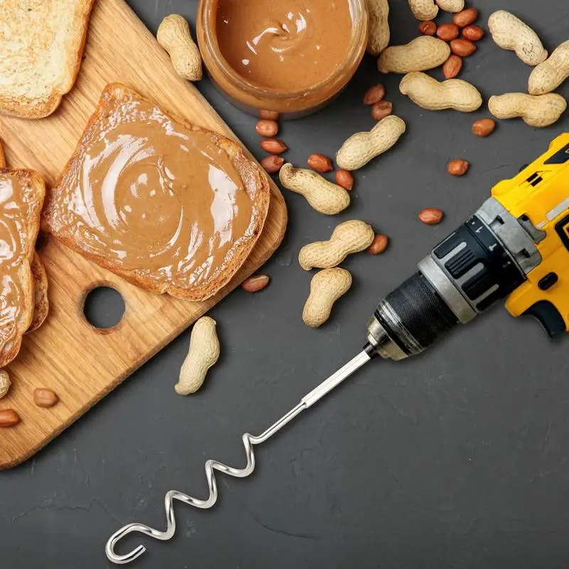 Manual Jam Stirrer Stainless Steel Fast Mixing Stirrer Utensil Handheld Nut Butter Stirrer Multifunctional Household Kitchen