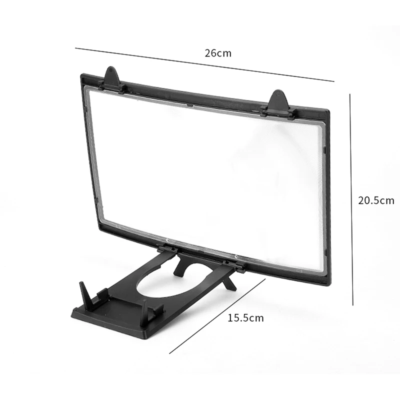 12-inch Smartphone Screen Amplifier Eyes Protection Curved Screen Portable For Mobile Phone Cellphone Holder Abs Folding phone screen amplifier