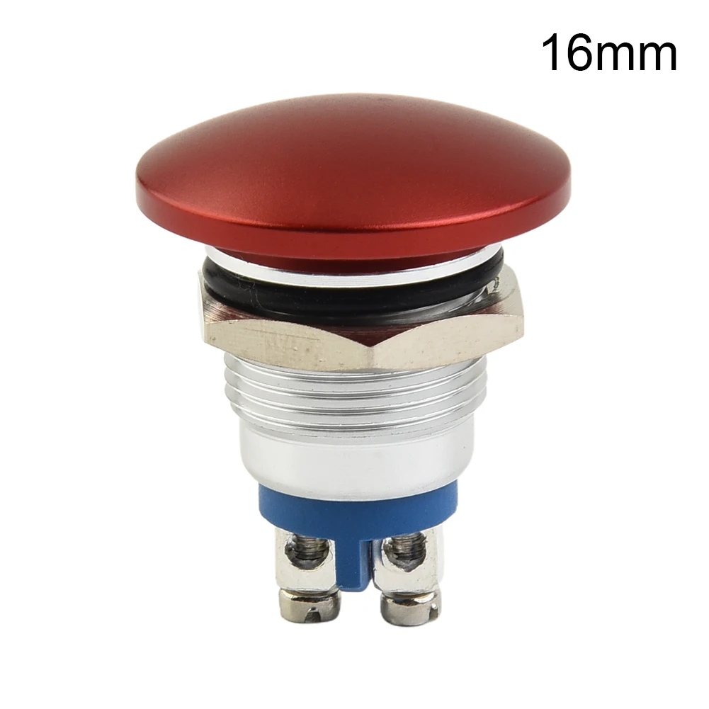 

Momentary Button Switch Electrical Equipment & Supplies AC220V/5A Aluminum Alloy Shell IP67 Waterproof Mushroom Cap