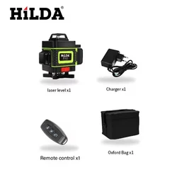 HILDA Powerful 360° Green Beam Laser Level with Self-Leveling Capability (LS261-16 line)