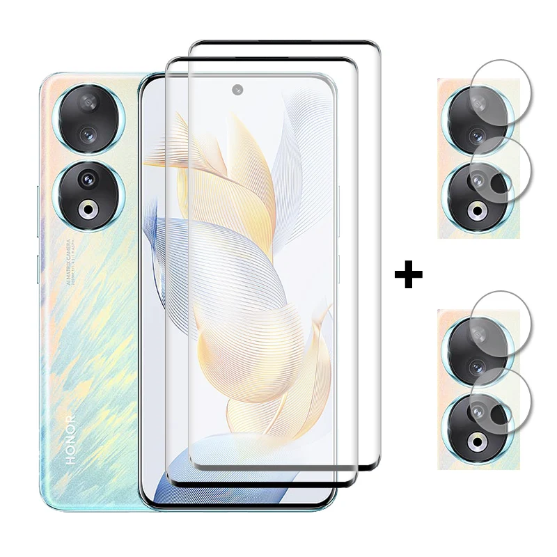 Premium Full Cover Tempered Glass Screen & Camera Lens Protector