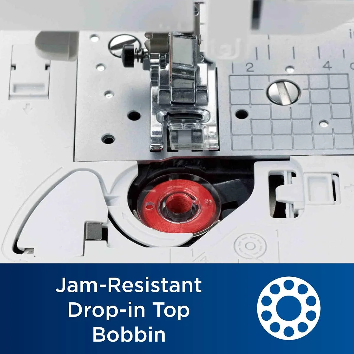 Sewing and Quilting Machine, Computerized, 165 Built-in Stitches, LCD Display, Wide Table, 8 Included Presser Feet, White,