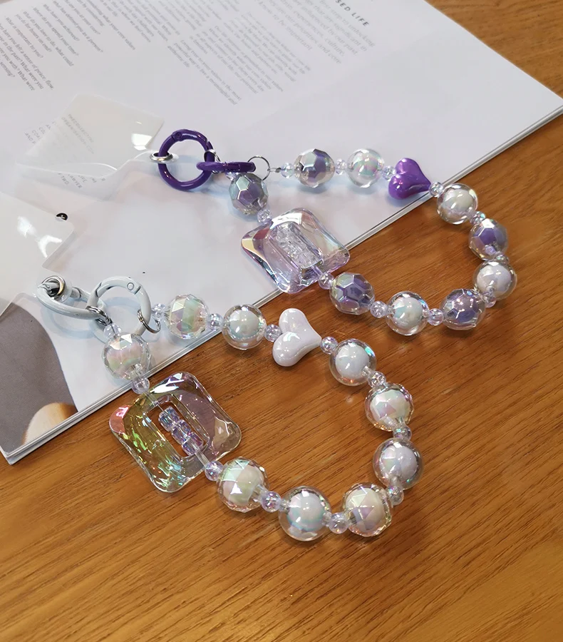 Lyreh 2pcs Dragonne Téléphone Perle Avec Nœud, Cordon