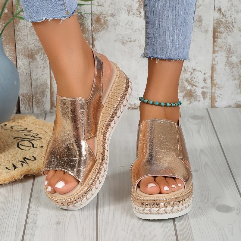 Women Sandals Wedge Sandals Comfortable Sandals Ladies Peep Toe Sandals