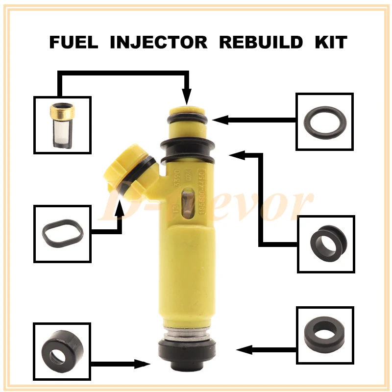Fuel injector nozzle repair kit for 2004-2008 Mazda RX-8 195500-4450 N3H3-13-250A