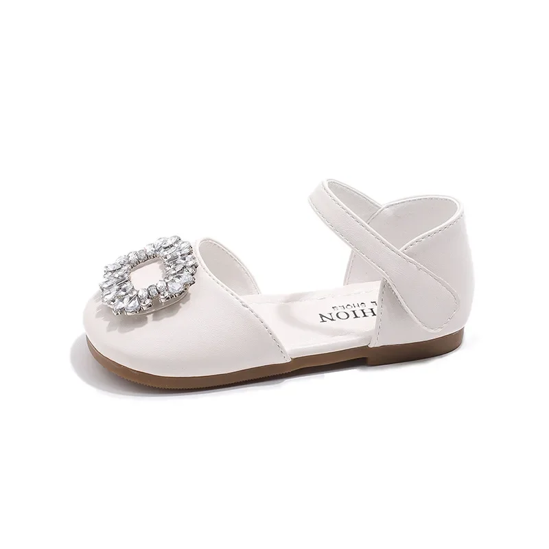 Girls Summer Sandals with Rhinestone Buckle for Kids
