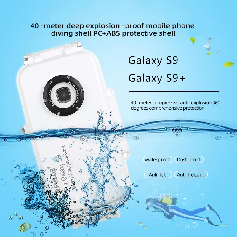 

Puluz Fat Cow подходит для Samsung S9 + мобильный телефон Подводные корпуса Samsung серии 40 M Подводные корпуса водонепроницаемый чехол