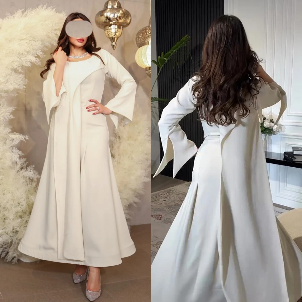 Prom Dress Saudi Arabia Prom Dress Saudi Arabia Satin Ruffles Quinceanera A-line O-Neck Bespoke Occasion Gown Midi Dresses