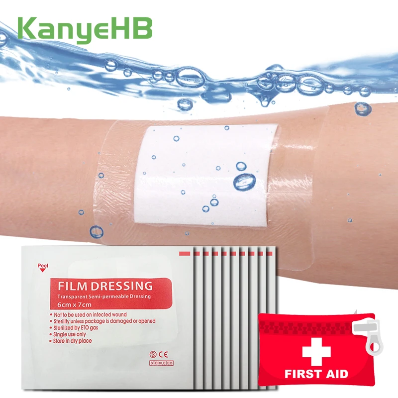 10pcs Professional Waterproof Band Aid Wound Bandage Sterile Hemostatic Plaster Medical Bandage Gauze Adhesive Tape Patch A1562