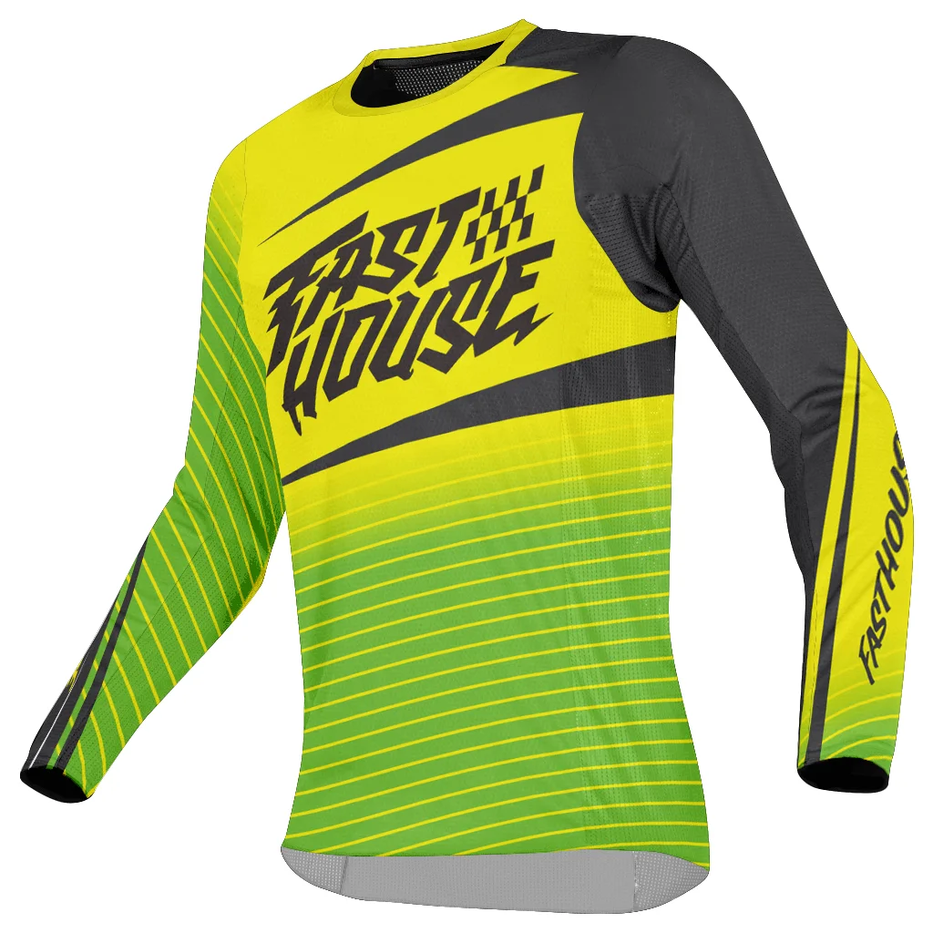 thumbnail image 1 of Nueva camiseta de ciclismo para hombre, de manga corta, transpirable, para motocross, carreras, todoterreno, DH, bicicleta, locomotora, 1 of 5