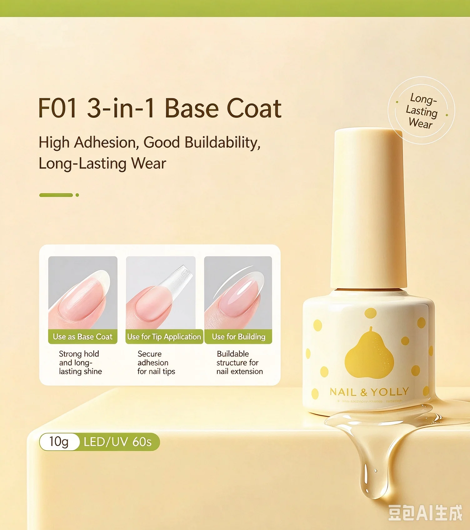 High Gloss Soak-Off Nail Gel Base & Top Coat Kit