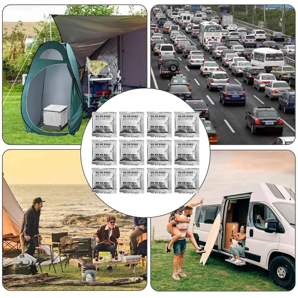 Description Picture 5 of item12Pcs Camping Toilet Chemicals Liquid Waste Gelling Deodorizing Powder Eco Absorbent Gel for Camping Toilet for Portable Toilet