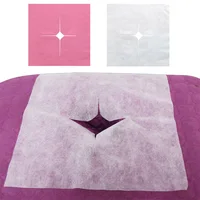 100pcs Disposable Face Hole Table Cover Non-woven Cloth Spa Massage Table Sheets Headrest Pads Beauty Salon Massage Accessories 1