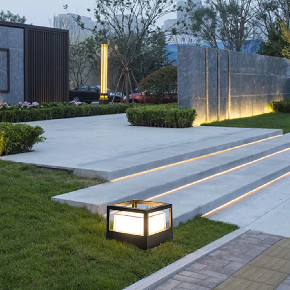 Outdoor Pillar Lamp 6W 12W Led Waterproof Garden Lights 110V-220V Garden Landscape Light Garage Foyer Front Door Lamp 5