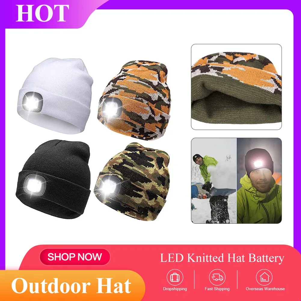 Bluetooth LED Lighted Beanie Cap Built-in Stereo Speakers USB charging Wireless Smart Cap Headset Headphone Speaker