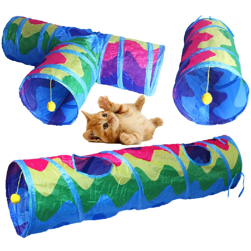 

For Cat Toy Tunnels Newest Design Colorful Tunnels for Kitten Teaser Accompany Interactive Funny Toys Pet Supplies for Kitty