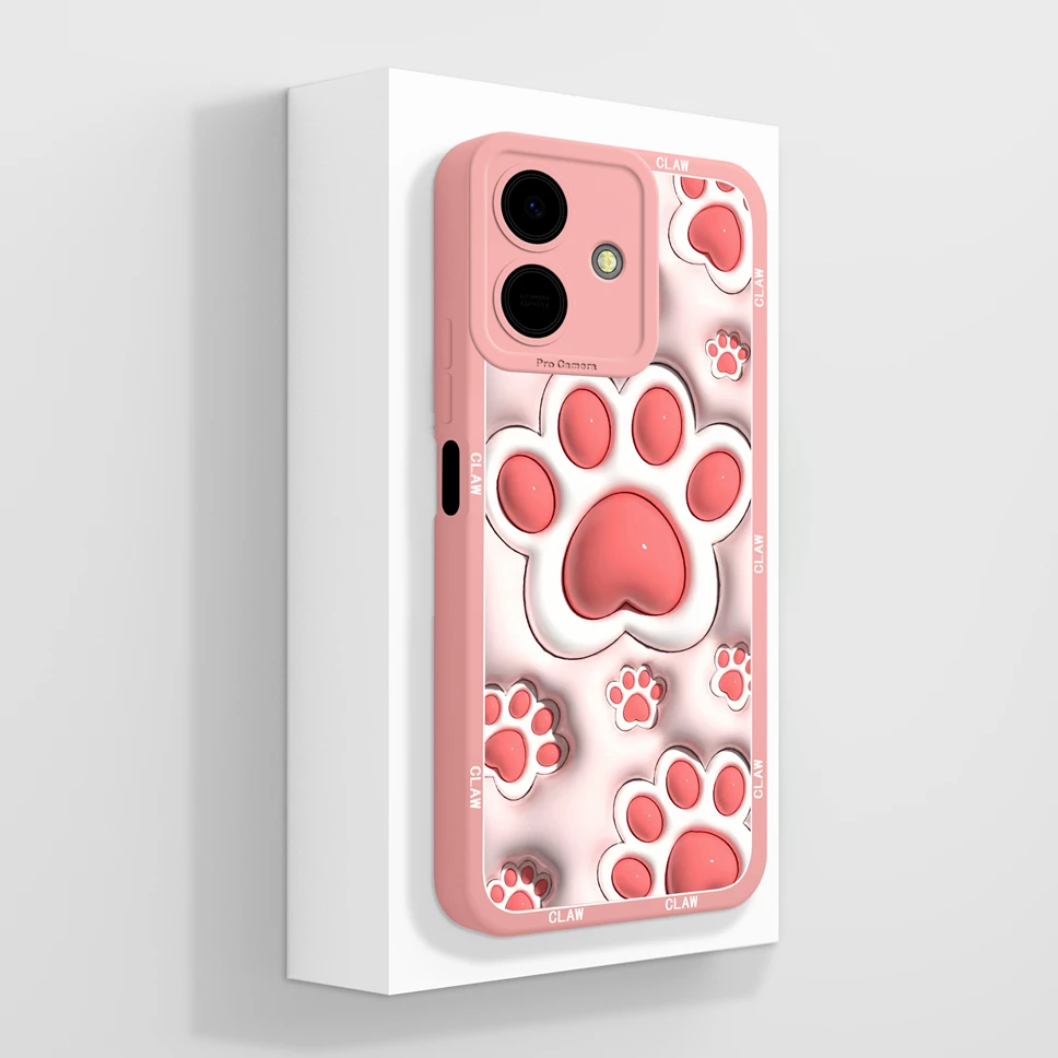 Abstract Plants Pattern Anti-Drop Phone Case - Soft Liquid Silicone Shell