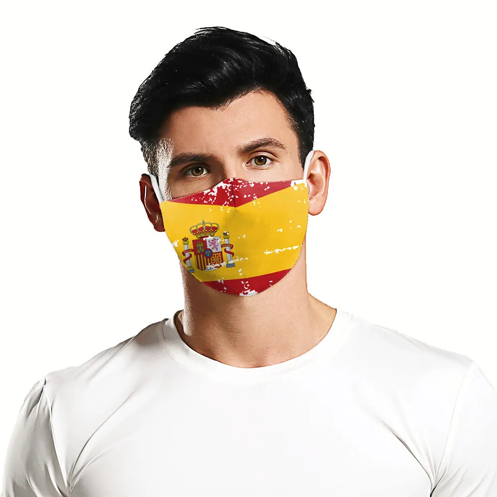 

Flag Spot Digital Printing Mask Pollen Adult Mask Can Insert Filter Cotton Dust Masks Can Repeatedly Used Facemask Unisex