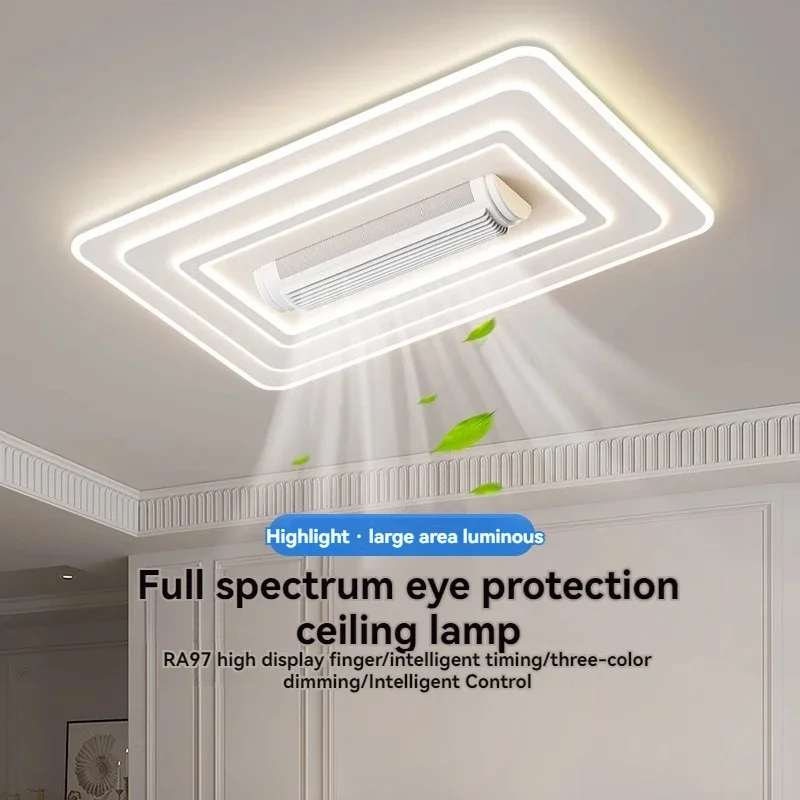 LED Invisible Bladeless Ceiling Fan Chandelier Smart Home Decoration for Living Room Bedroom Children's Room Indoor Lamps 3