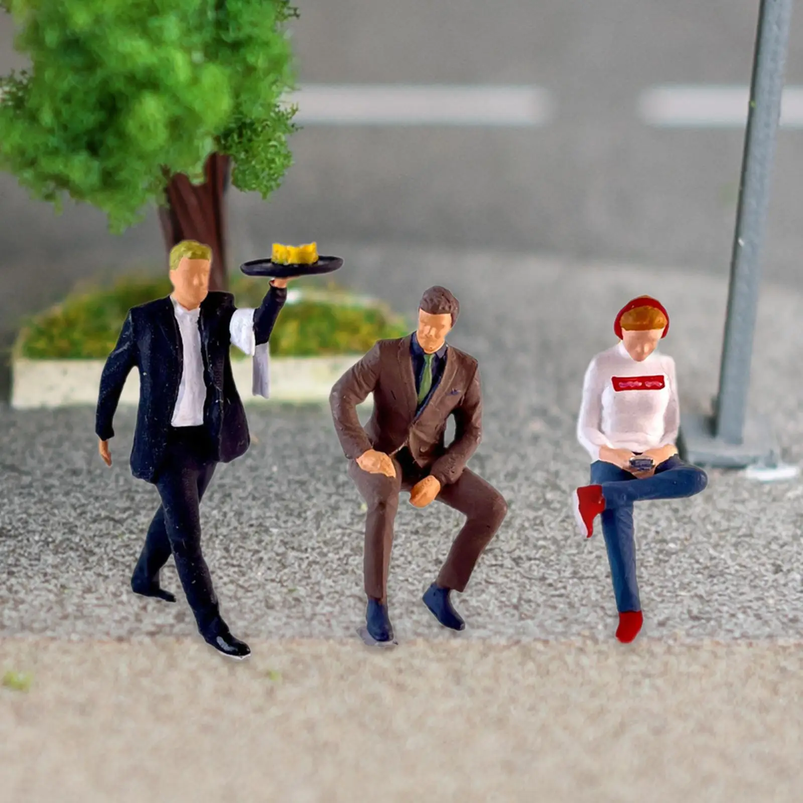 

3 шт., полимерные фигурки для миниатюрных людей, 1/64 человек