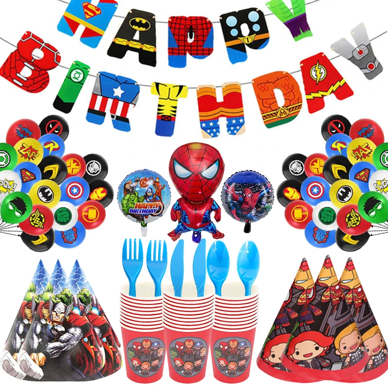 Воздушный шар &quotМстители&quot украшения для дня рождения одноразовая посуда