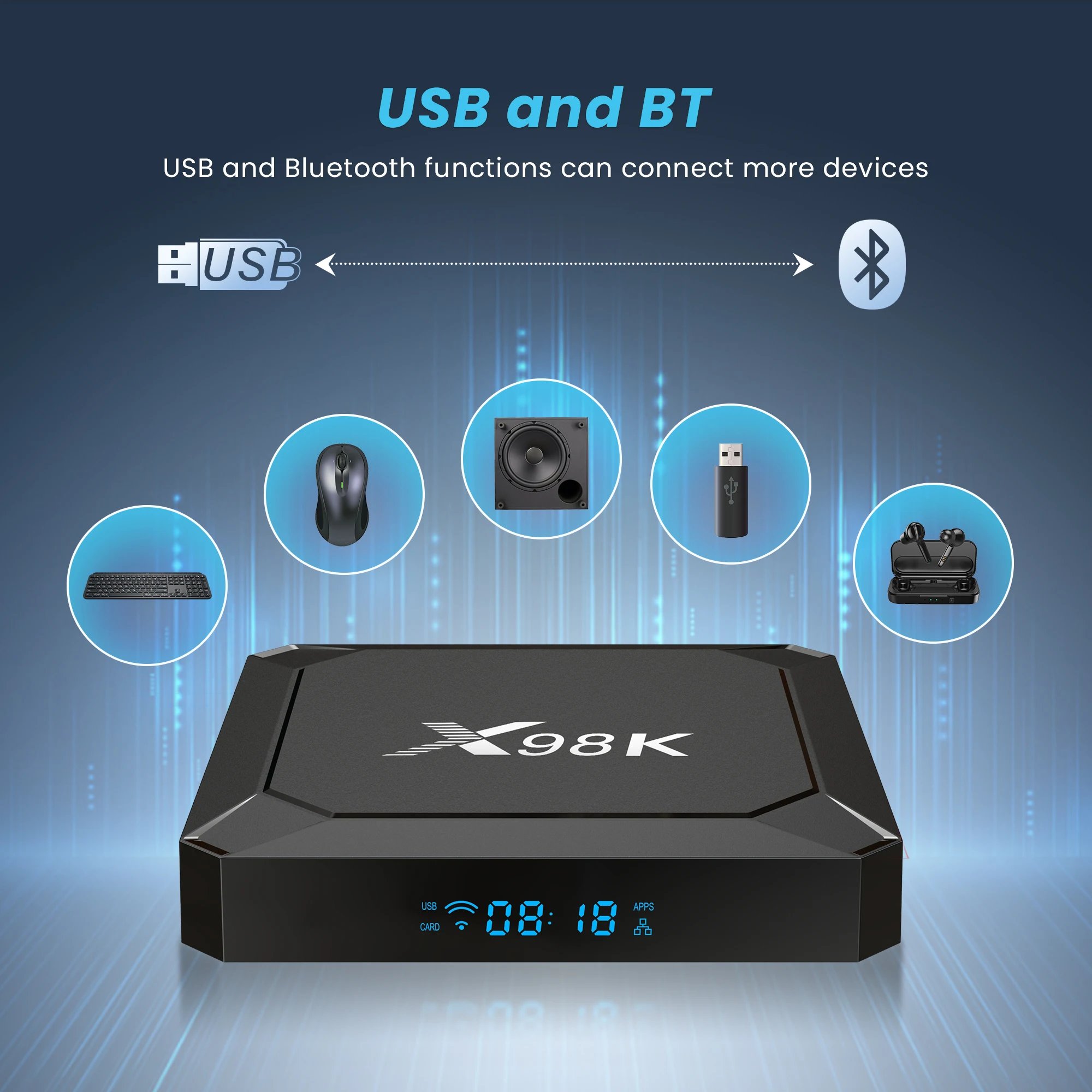 Android TV Box 13.0 – 4GB RAM 32GB ROM Con RK3528A, WiFi6 2.4/5GHz, USB 3.0, 4K H.265, BT5.x E Ethernet 100M
