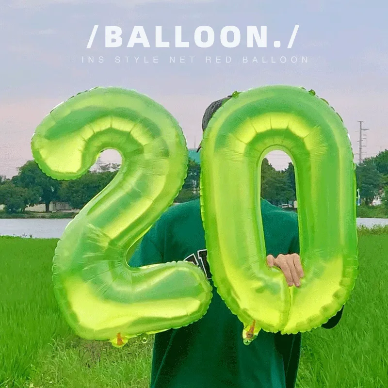 Description Picture 2 of item32inch Large Foil Digital Balloon Jelly Crystal Purple Number Balloons for Birthday Party Wedding Baby Shower Decor Globos