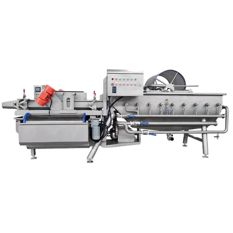 High Efficiency Industria Fruit And Vegetable Cutting Processing And Packaging Line Salad Washing Vegetable Washer Machine