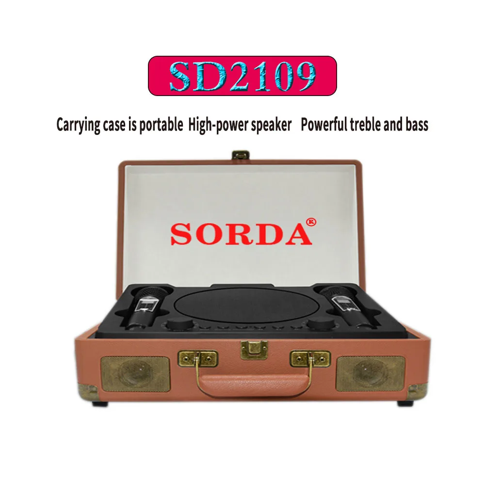 

Bluetooth speaker heavy bass portable portable leather grain wooden box mobile phone wireless singing outdoor all-in-one machine