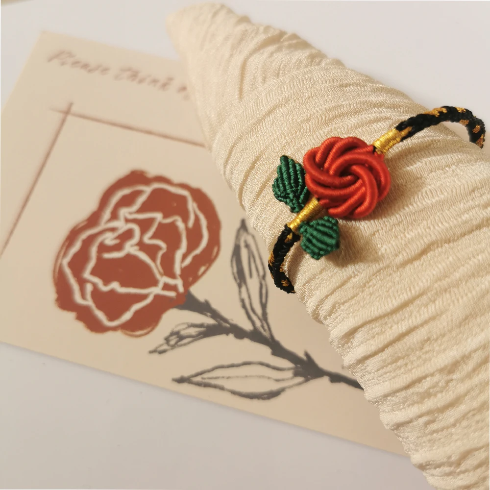 Flower Easy Embroidery Thread Bracelets Little Prince Rose Flower