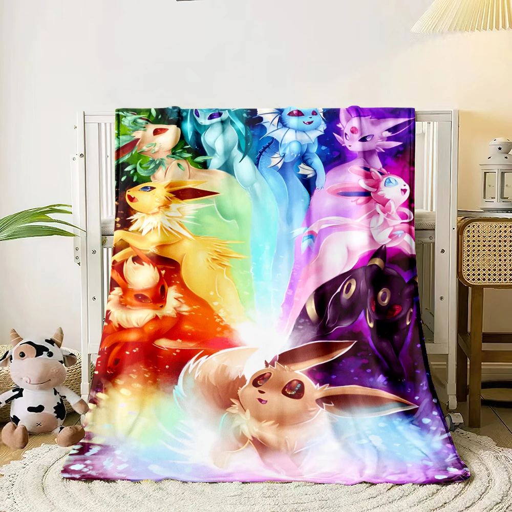 Pokemon Blanket Cute HD Printed Flannel Thin Blanket Four Season Blanket.for Sofa,beds,living Rooms,travel Camping Blanket Gifts 6