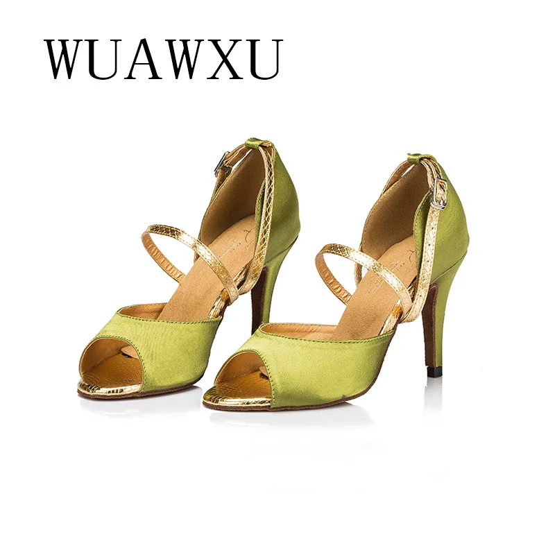 NATASHA2023 Women's Latin Dance Shoes Modern Jazz Adult Summer Sandals Satin Stage Performance Dance Shoes