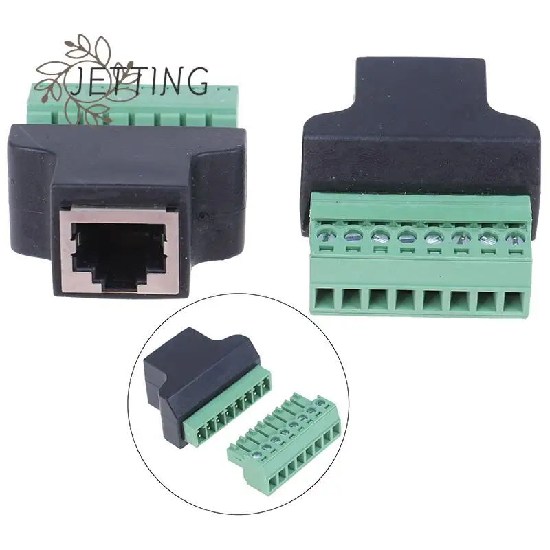 

1 шт. 8-контактный разъем RJ45 для подключения к винтовым клеммам Ethernet кабель удлинитель адаптер Подключение к компьютеру и разъемы