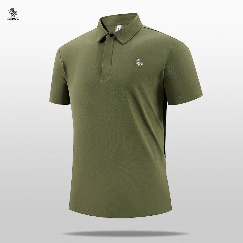 SBWL men's fashion 7 color business leisure high quality POLO shirt outdoor golf equestrian sports short sleeve POLO T-shirt Top 3