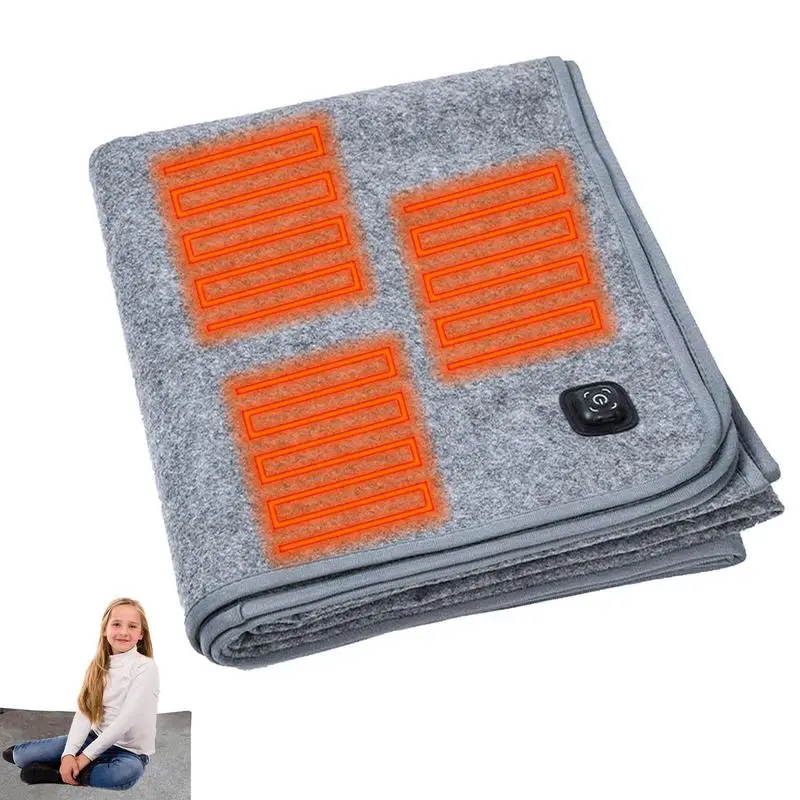 

Heated Felt Blanket 160x150cm Extra Large Electric Heating Pad Blankets Multifunctional Unisex Winter Heated Blanket For Extreme