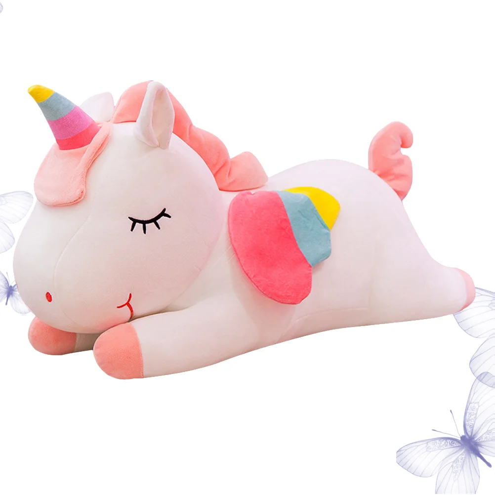 

1pc Rainbow Stuffed Lovely Plush Throw ( White 40cm )