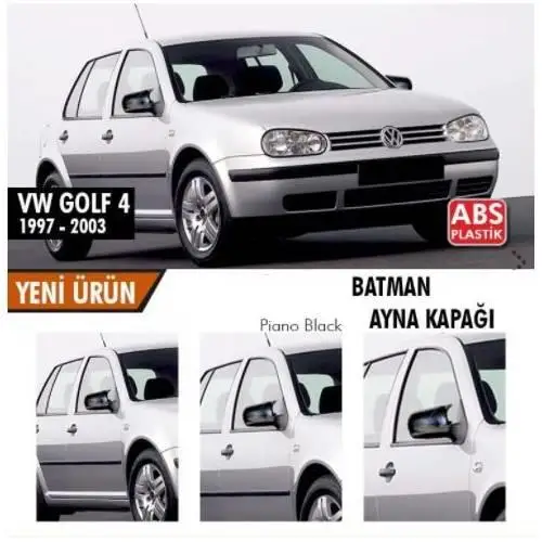 Accessorio Custodia Batman Nera Brillante Per Copertura Specchietto Scudo Auto Vw Golf 4-10Oto