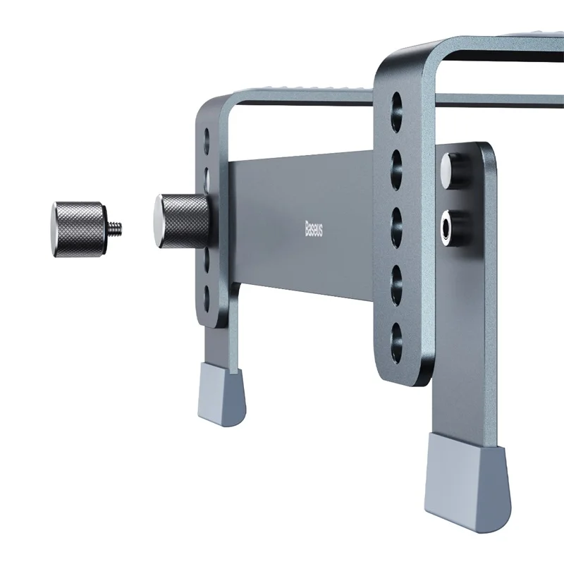 Baseus-alumínio Liga Laptop Stand Suporte Vertical Ajustável para Notebook Engrenagens Macbook Air Pro 17 in - Imagem 4