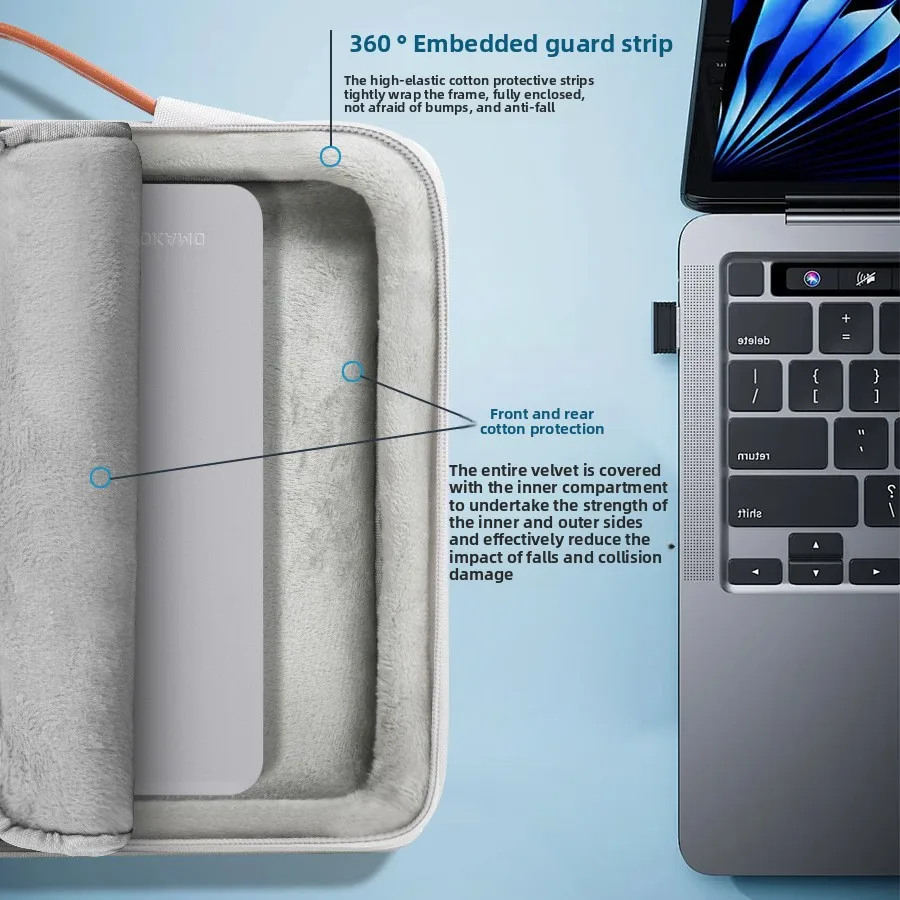 Borsa a tracolla per laptop 13 14.2 15 16 pollici, custodia per notebook per Macbook HP Dell Acer, borsa da viaggio antiurto per computer, valigetta da lavoro - immagine 4