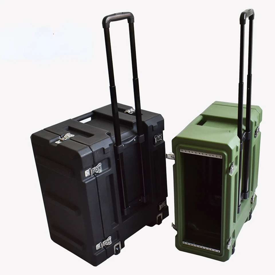 

Rotomolding Tool Box Waterproof IP65 Shockproof Dustproof Plastic Portable Power Rack Case 2U 4U 6U 8U