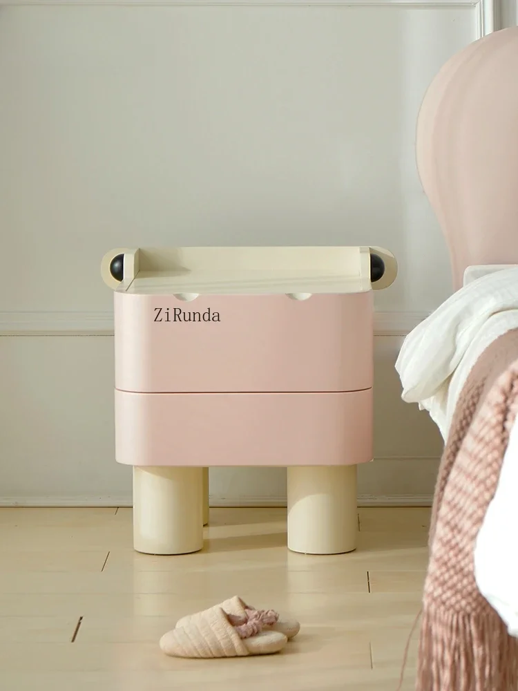 1Children's room cute storage small cabinet bedroom drawer cabinet simple style bedside