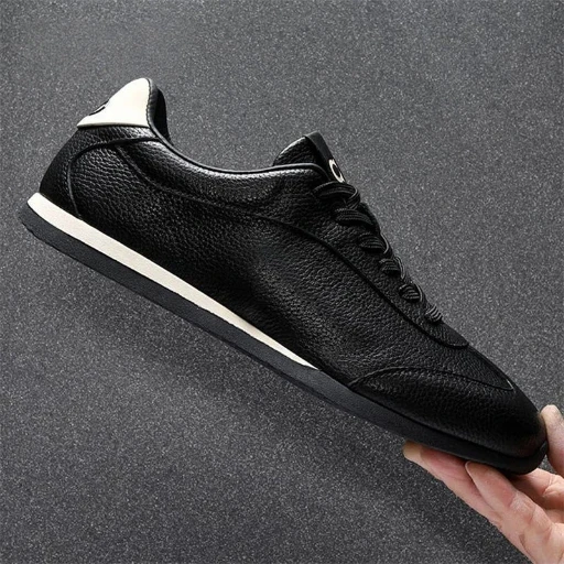 Non slip sneakers simple elegant style soft wear resistant sole lightweight breathable casual trainers for men women streetwear - 2