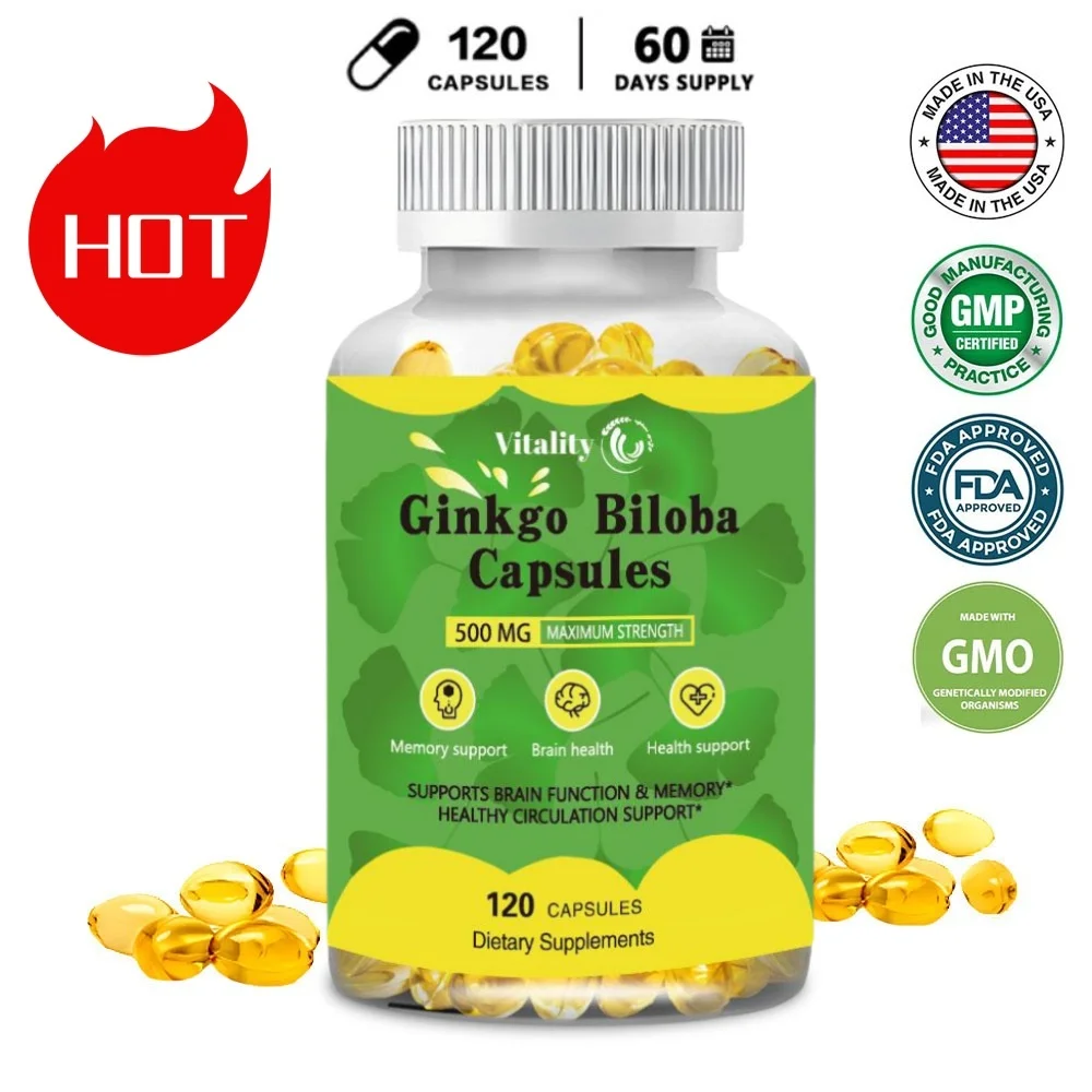 

Vitality Ginkgo Biloba Extract, Improves Brain, Memory, Improves Circulation, Improves Cognitive Function, Increases Energy