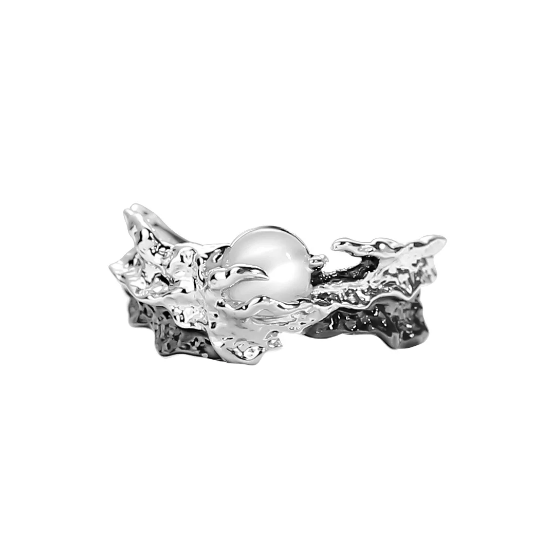 Sun Moon Stars and Stars Couple Ring-Small and High end Luxury Fashion Personality Versatile Gift Couple Ring silver ring,silver rings