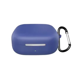 Silicone Shockproof Earphone Case with Hook - Soft Protective Cover for Huawei Free Arc (Dark Blue)