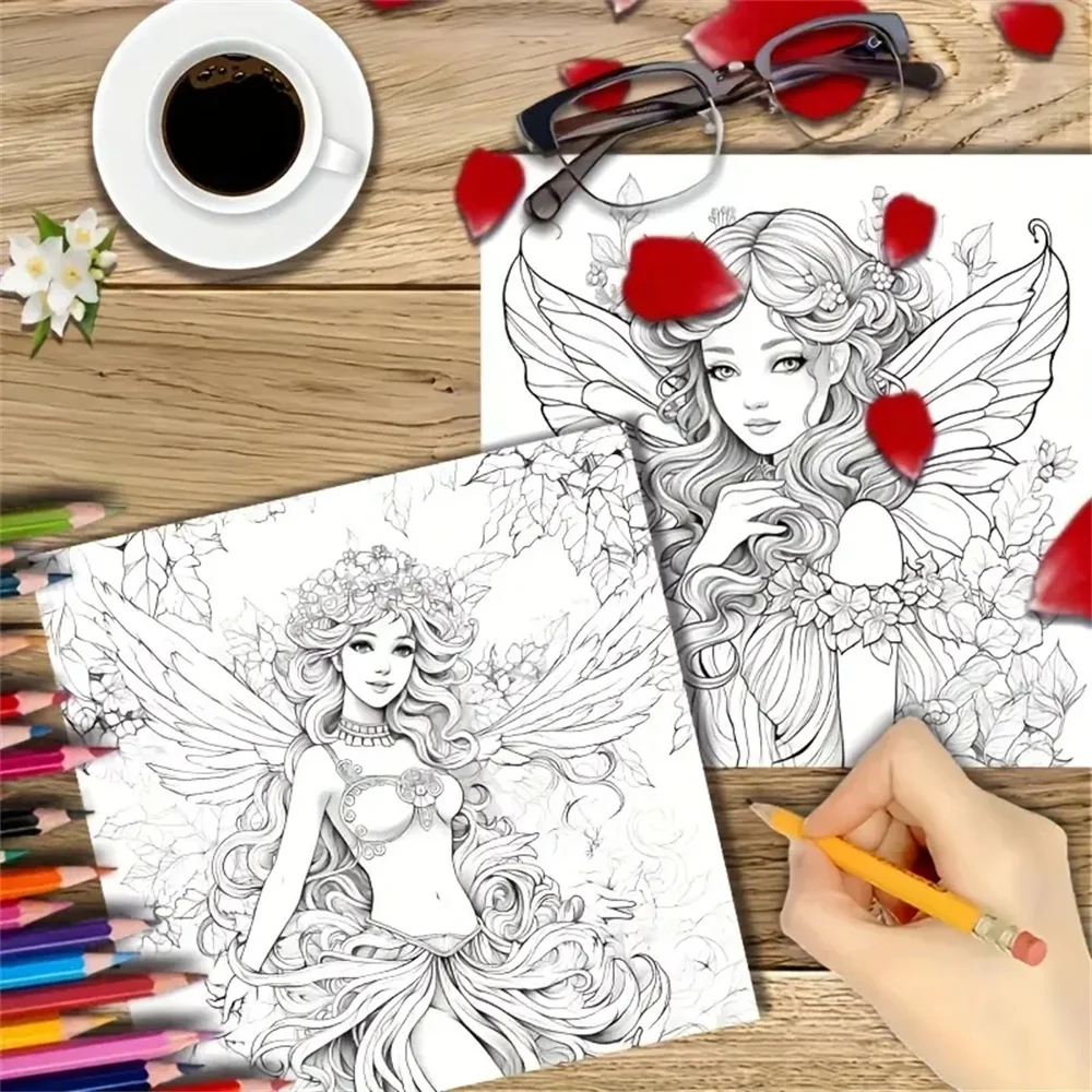 1pc Art Coloring Book 22 Page Coloring Books Gift For Birthday Party Relieve Stress Kill Time Graffiti Painting Drawing Art Book 5